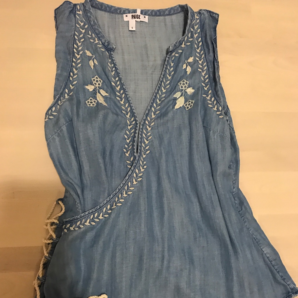 Paige Orchard Wrap Juneau Top Chambray
